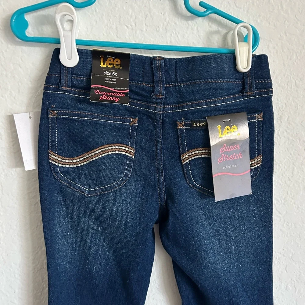 ✳️📚DROP⬇️ LEE • Kids Blue Jeans Convertible Skinny • 6X - Picture 7 of 7